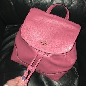 Coach Elle Rouge Backpack Leather